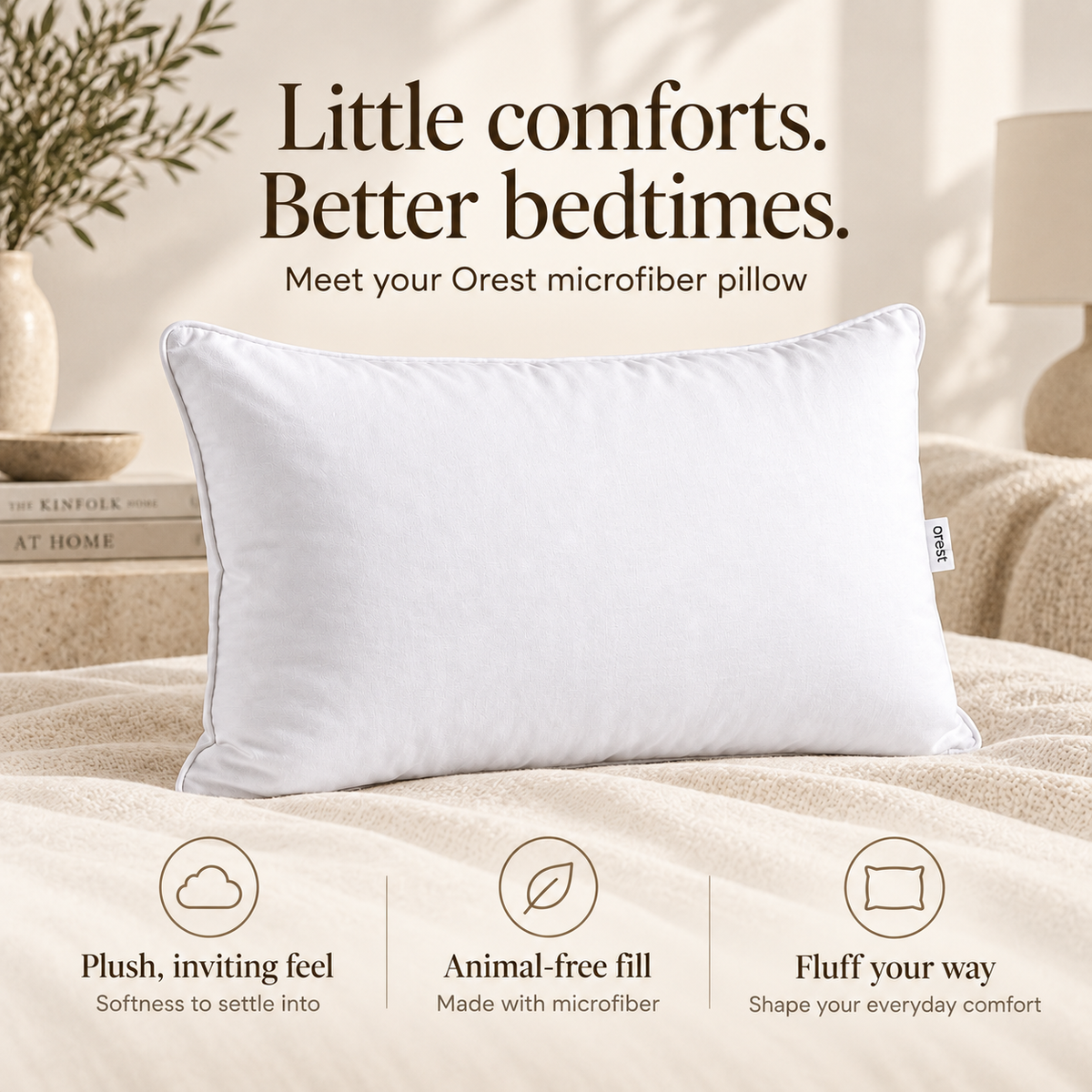 Orest Premium Microfiber Pillow | Soft & Hotel Quality Pillow UAE